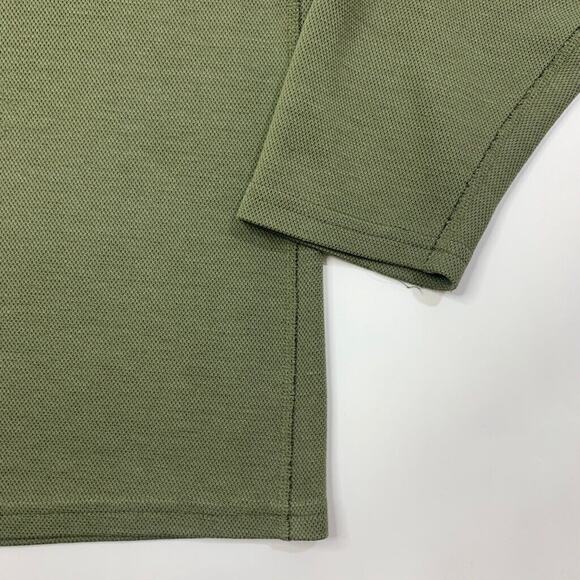 Vintage The North Face Sweatshirt Mens L Large Swamp Green 1/4 Zip Long Sleeve - Picture 3 of 12